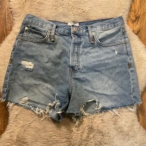 We The‎ Free Shorts Denim Cut Off Womens Size 29 Raw Hem Button Fly